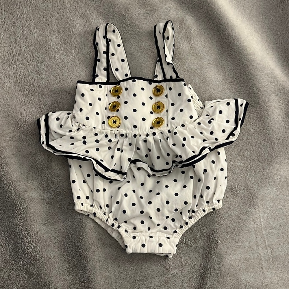 0-3 month baby girl bodysuit with attached dress